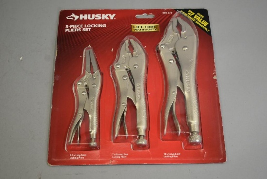 Husky 3-Piece Locking Pliers Set