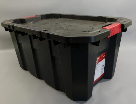Husky 25 Gallon Latch And Stack Storage Tote With Lid