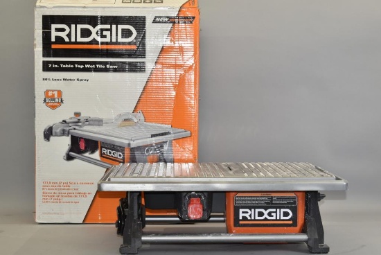 Rigid 7in Table Top Wet Tile Saw