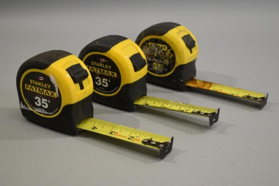 3 Stanley Fat Max 35ft Tape Measures