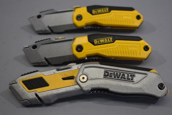 3 Dewalt Folding Retractable Knives