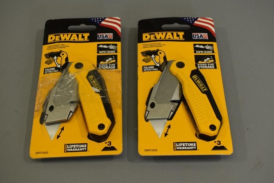 2 Dewalt Folding Retractable Knives