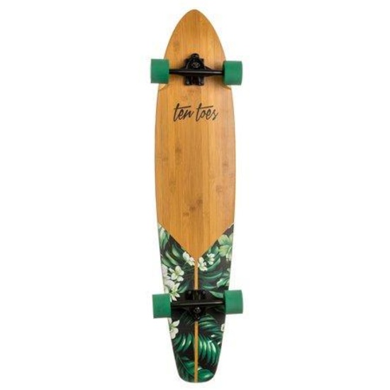 NEW Ten Toes ZED Bamboo Long Board Skateboard