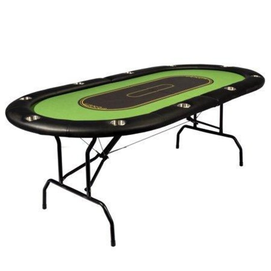 NEW Franklin Sports Deluxe Foldable 10-Player Poker Table