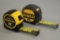 2 Dewalt 25ft Tape Measures