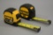 2 Dewalt 25ft Tape Measures