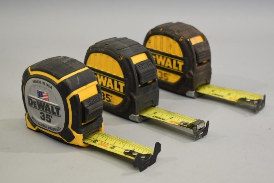 3 Dewalt 35ft Tape Measures