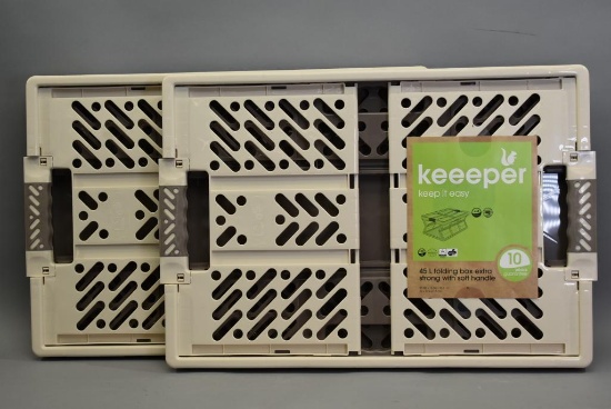 2 Keeper 45 L Folding Boxes