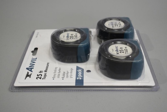 Anvil 3-Piece 25ft Tape Measure Set