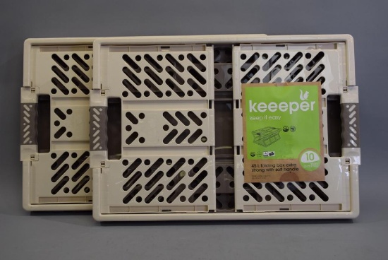 2 Keeper 45 L Folding Boxes