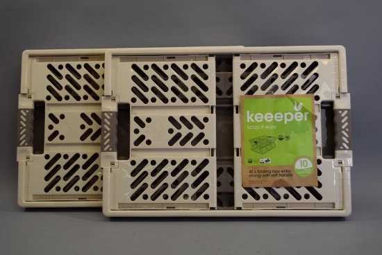 2 Keeper 45 L Folding Boxes