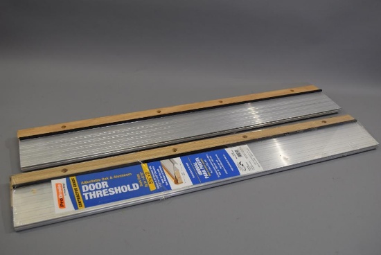 2 Frost King Adjustable Oak & Aluminum Door Threshold Seal