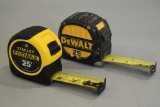 2 Dewalt 25ft Tape Measures