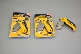 3 Dewalt Folding Retractable Knives