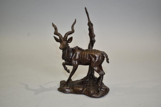 The Franklin Mint Bronze Greater Kudu Statue