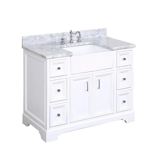 NEW Zelda 42" Single Bathroom Vanity With Backsplash