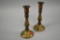 2 Brass Candle Stick Holders