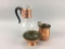 3pc Copper Carafe Set