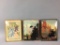 3 Antique Glass Bow Front Silhouette Paintings