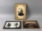 3 Antique Silhouette Paintings