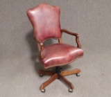 Riveted Leather Executive Office Chair