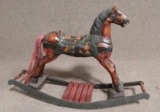 Vintage Hand Carved Rocking Horse