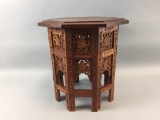 Carved Teak Occasional Table