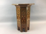 Vintage Persian Marquetry & Inlayed Octagonal Side or Accent Table