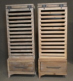 2 NEW Oak Furniture West Lest Side Bookcase Pier Units