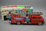 Vintage Japanese Fire Truck Tin Toy