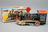 Vintage Battery Operated Locomotive Tin Toy