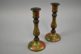 2 Brass Candle Stick Holders