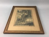 Antique Framed Drawing