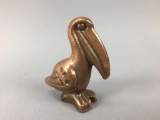 Copper Pelican Figurine