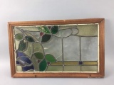 Framed Stain Glass Wall Hanging