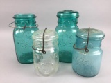 4 Antique Mason Jars