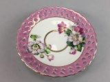 Vintage Porcelain Lattice Work Candy Dish