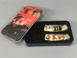 2pc John Wayne Pocket Knife Set