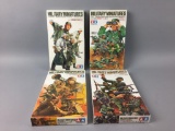 4 Military Miniatures Model Sets