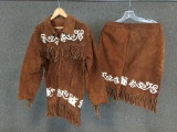 Leather Cowgirl Jacket And Skirt