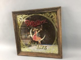 Vintage Miller High Life Beer Mirror