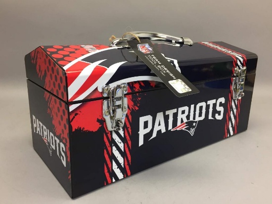 NFL Patriots Wrapped Metal Tool Box