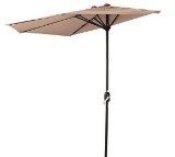 Flame And Shade Biege 9ft Half Round Patio Umbrella