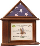 DECOMIL Flag Display Case with Certificate & Document Holder Frame