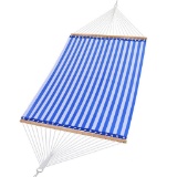 Patio Watcher 14 FT Quick Dry Hammock with Double Size Solid Wood Spreader Bar