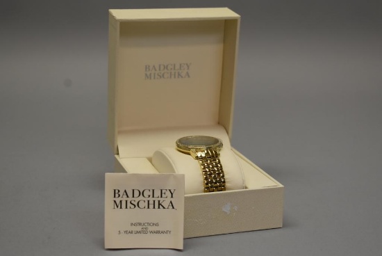 Badgley Mischka Women's Swarvoski Crystal Watch