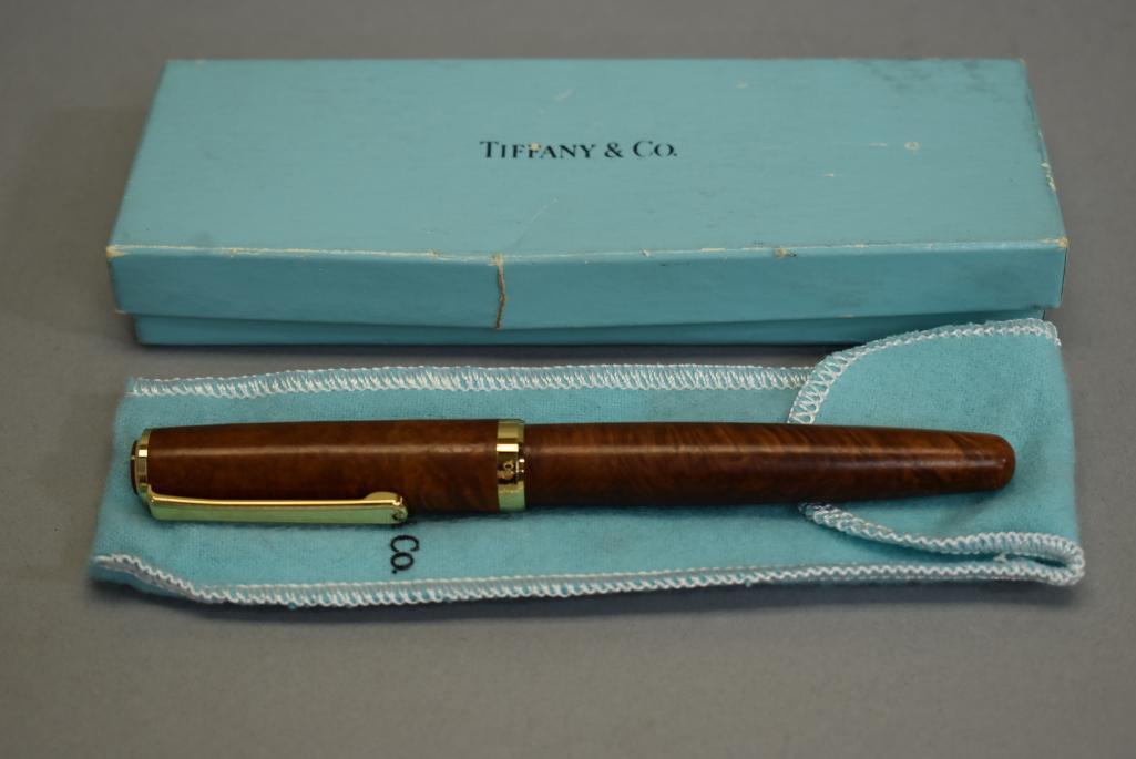 Vintage Tiffany & Co Diplomat 18k Gold & Wood | Proxibid