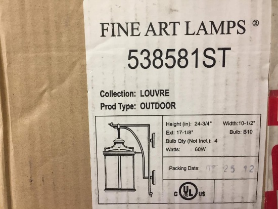 NEW Fine Art Lamps 4-Light Louvre Exterior Sconce