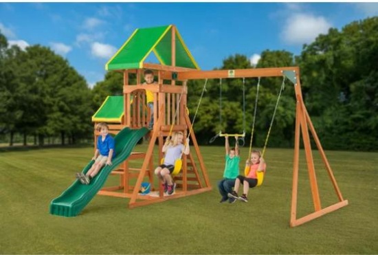 Creative Cedar Designs Woodlands Swing Set