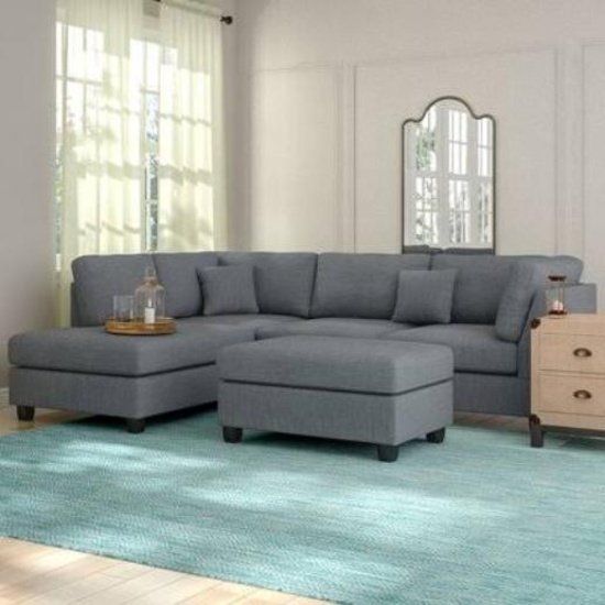 NEW Hemphill Reversible Sectional with Ottoman